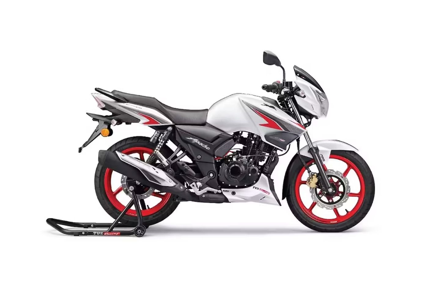 Apache RTR 160 in Pearl White Apache RTR 160 in Pearl White