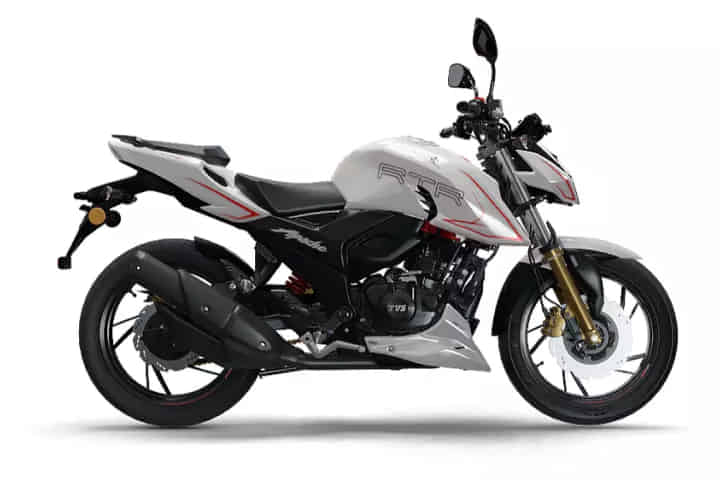 TVS Apache RTR 200 4V in Pearl White