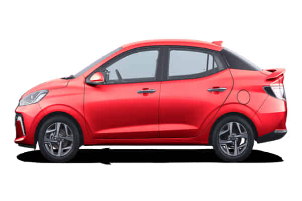 Hyundai Aura in Fiery Red