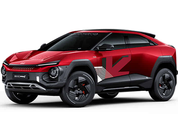 Mahindra BE 6 in Formula E Red