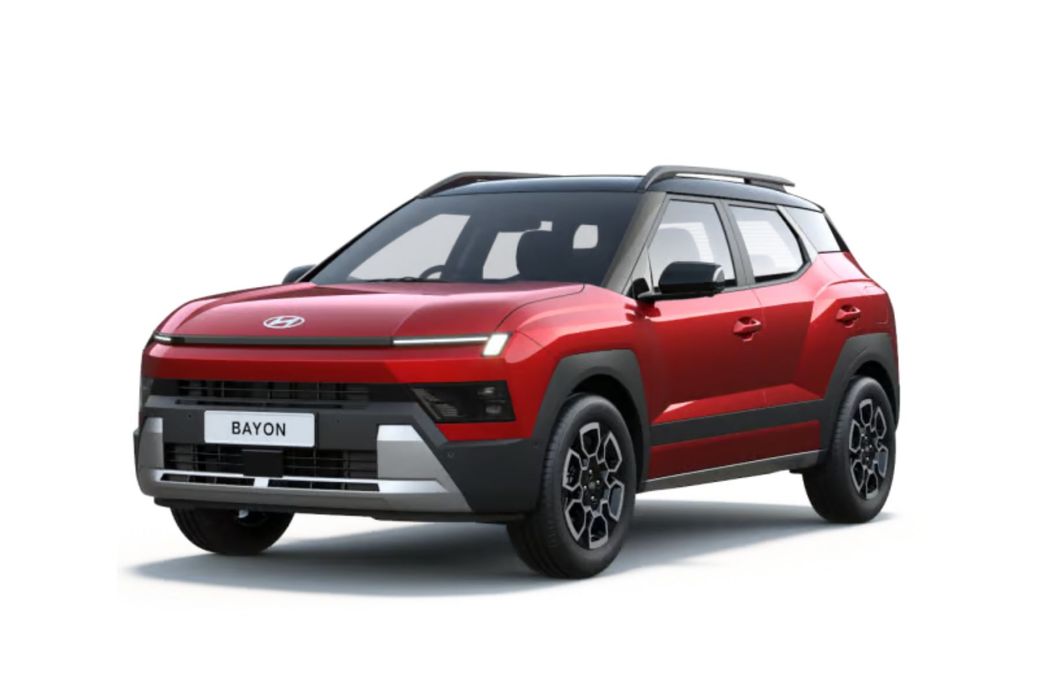 Hyundai Bayon in Fiery red with titanium black roof