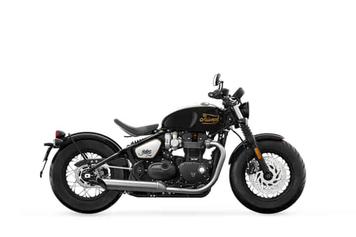 Bonneville Bobber in Icon Edition - Sapphire Black Aluminium Silver