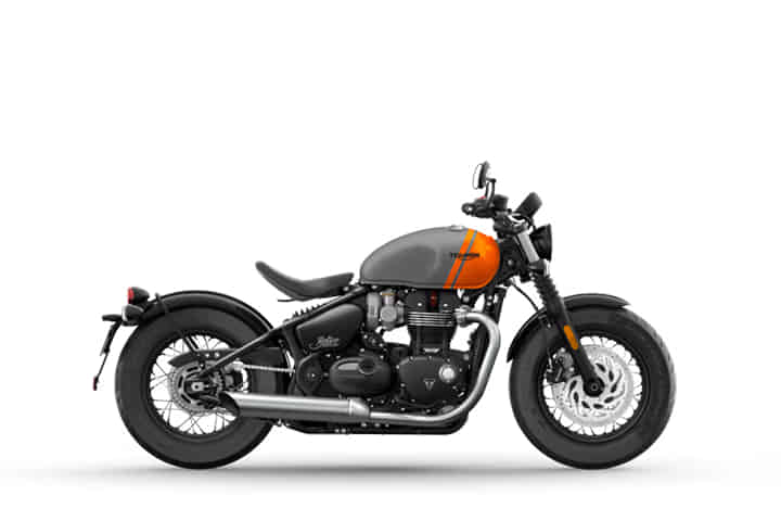 Bonneville Bobber in Matt Graphite / Matt Baja Orange