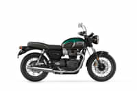Triumph Bonneville T100 Competition Green / Ironstone colour 