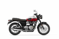 Triumph Bonneville T120 Crystal White / Cranberry Red colour  Triumph Bonneville T120 Crystal White / Cranberry Red colour