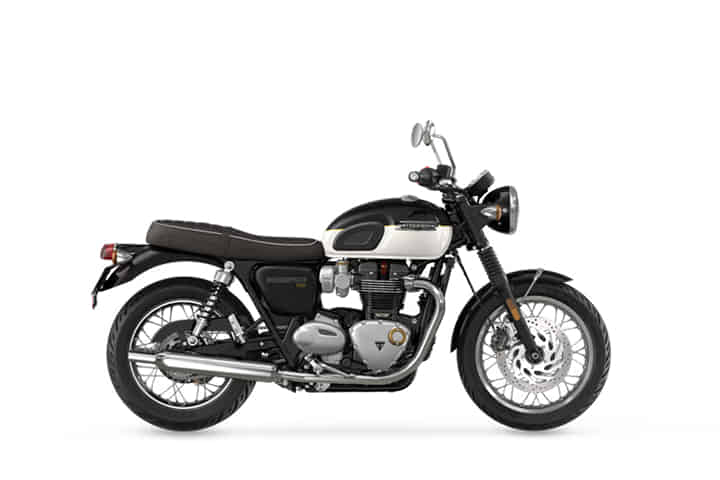 Triumph Bonneville T120 in Jet Black / Fusion White