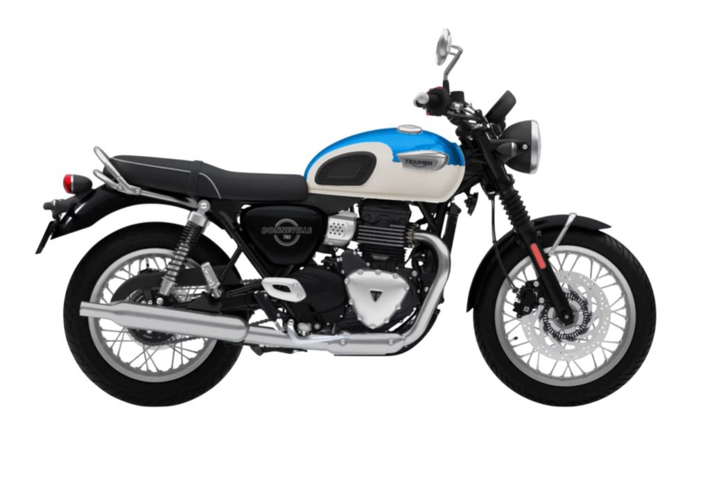 Triumph Bonneville T40 in Aegean Blue / Fusion White Triumph Bonneville T40 in Aegean Blue / Fusion White