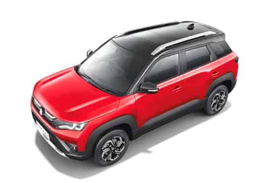 Brezza 2022-2026 in Sizzling Red With Midnight Black Roof