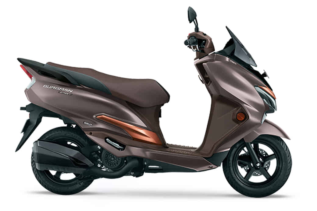 Suzuki Burgman Street in Met. Royal Bronze / Met. Matte Luxe Copper Suzuki Burgman Street in Met. Royal Bronze / Met. Matte Luxe Copper