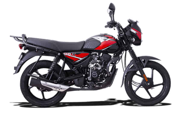 CT 110X BS6 in Ebony Black - Red