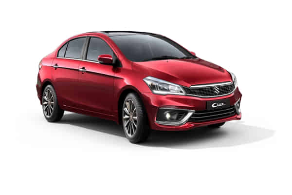 Ciaz in Opulent Red And Bluish Black