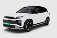 Hyundai Creta Electric Atlas white with Black Roof colour  Hyundai Creta Electric Atlas white with Black Roof colour