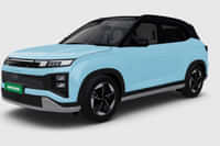 Hyundai Creta Electric Ocean Blue Mettalic with black Roof colour  Hyundai Creta Electric Ocean Blue Mettalic with black Roof colour