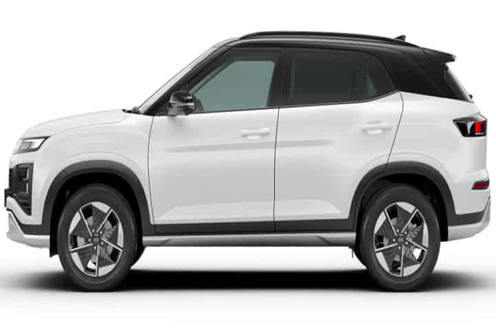 Creta Electric in Atlas White with Abyss Black Roof