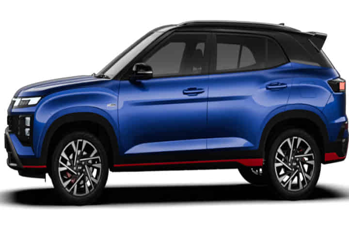 Hyundai Creta N Line in Thunder Blue with abyss black sun roof