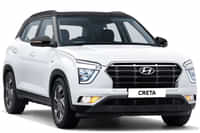 Hyundai Creta 2020-2024 Polar white with phantom black roof colour  Hyundai Creta 2020-2024 Polar white with phantom black roof colour