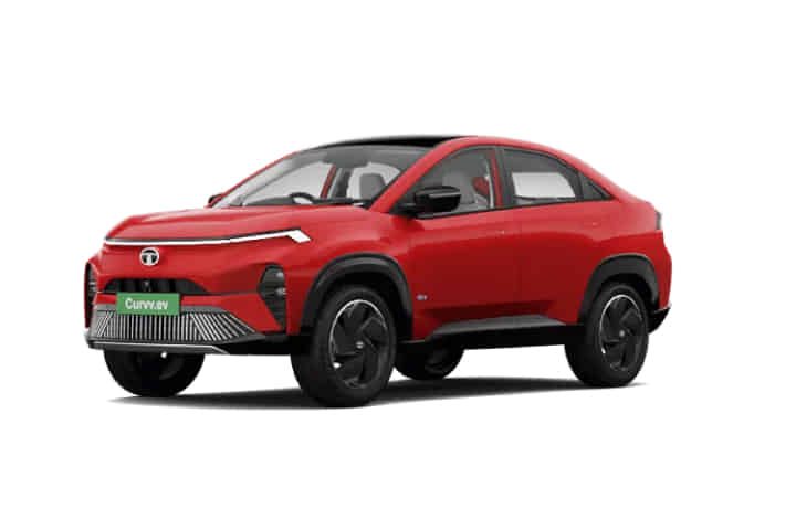 Tata Curvv EV in Flame Red With Dual Tone