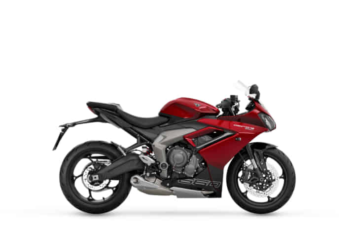 Triumph Daytona 660 in Carnival Red and Sapphire Black Triumph Daytona 660 in Carnival Red and Sapphire Black