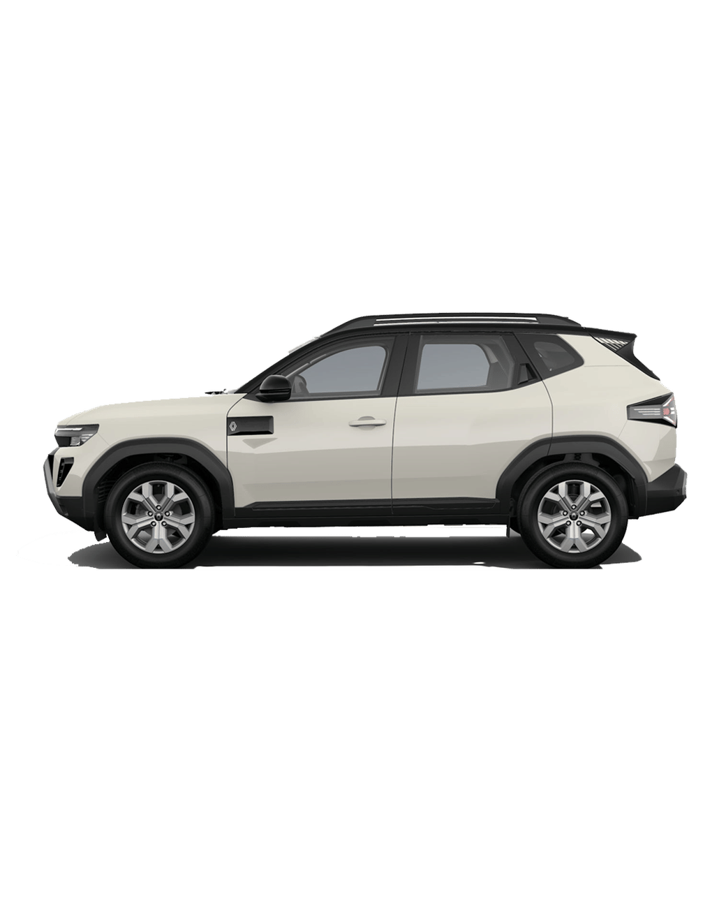 Renault Duster in pearl white with stealth black roof