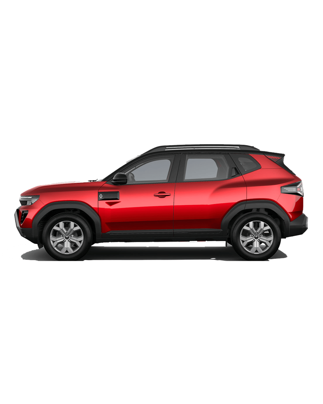 Renault Duster in sunset red with stealth black roof