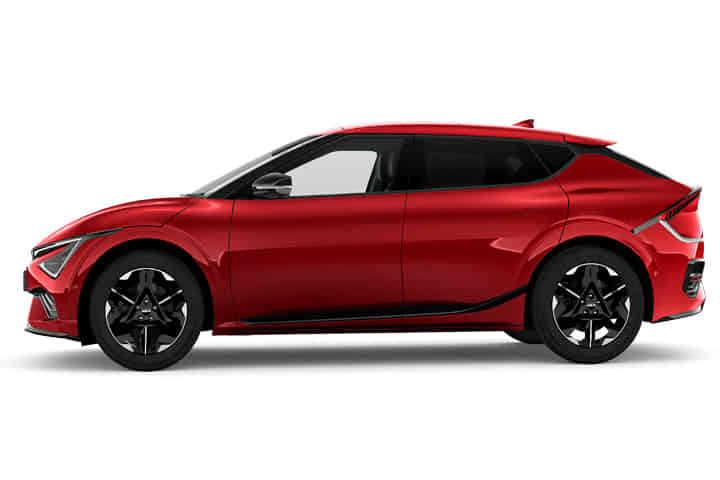 KIA EV6 in Runway Red