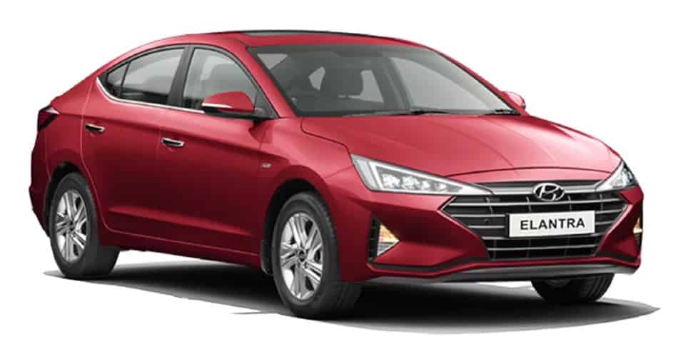 Hyundai Elantra in Fiery Red Hyundai Elantra in Fiery Red