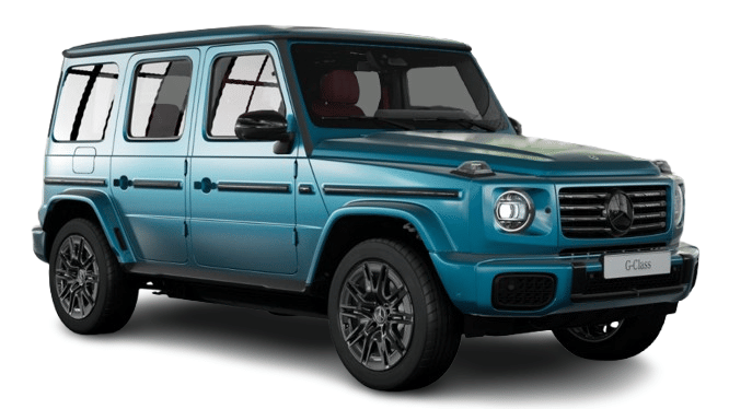 G Class Electric in hyper blue mango