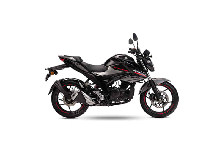 Suzuki Gixxer 150 in YVB (Glass Sparkle Black) + YHG (Met Oort Gray)