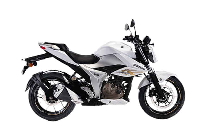 Gixxer 250 in Pearl Glacier White / Metallic Mat Platinum Silver No.2