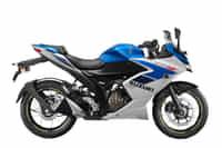 Suzuki Gixxer SF 250 Metallic Triton Blue / Pearl Glacier White colour 