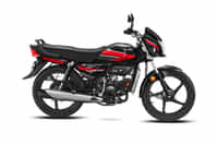 Hero HF Deluxe BLACK-RED STRIPE (PRO) colour Bikes