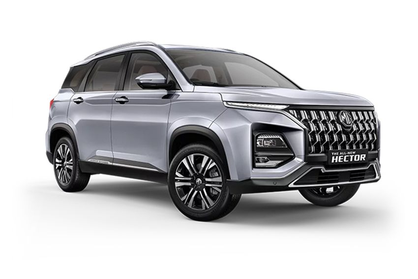 MG Hector Plus in Aurora Silver