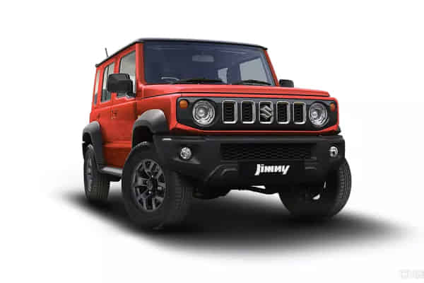 Jimny in Sizzling Red with Bluish Black Roof