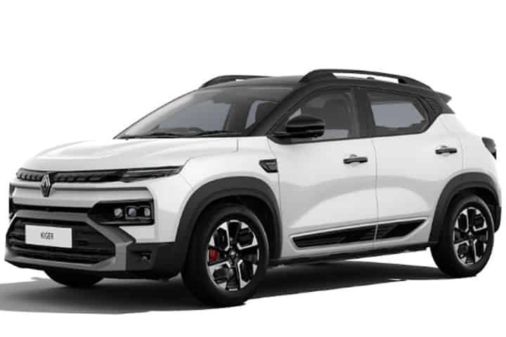Renault Kiger in Ice Cool White With Mystery Black Roof