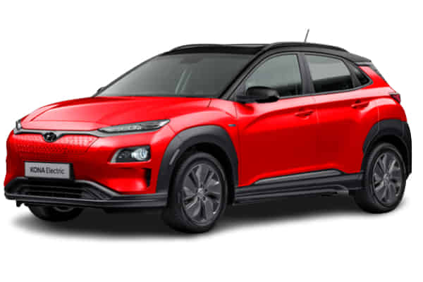 Kona Electric 2020 - 2024 undefined in Fiery red with Abyss Black