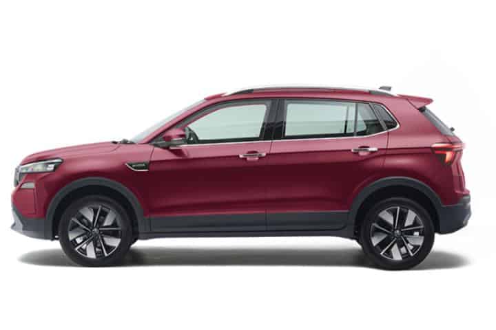 Kushaq in Cherry Red 