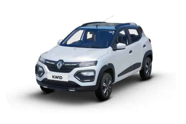 Kwid in  Ice Cool White Dual Tone