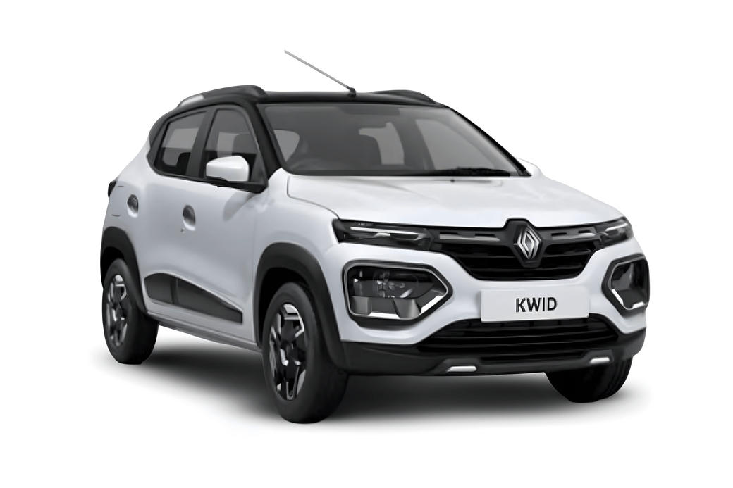 Kwid undefined in Ice Cool White with Mystery Black Roof Kwid undefined in Ice Cool White with Mystery Black Roof