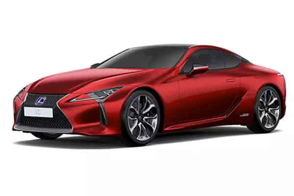 Lexus LC 500h in Radiant Red Contrast Layering