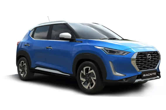 Magnite 2020 - 2024 in  Vivid Blue With Strom White