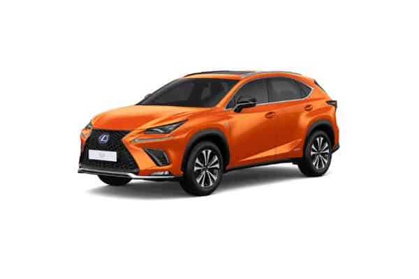 Lexus NX 350h in Lava Orange Crystal Shine
