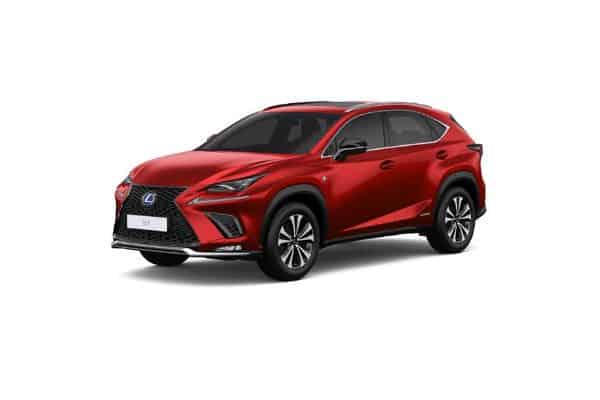 Lexus NX 350h in Red Mica Crystal Shine