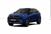 Tata Nexon Royal Blue White With Black roof colour Cars