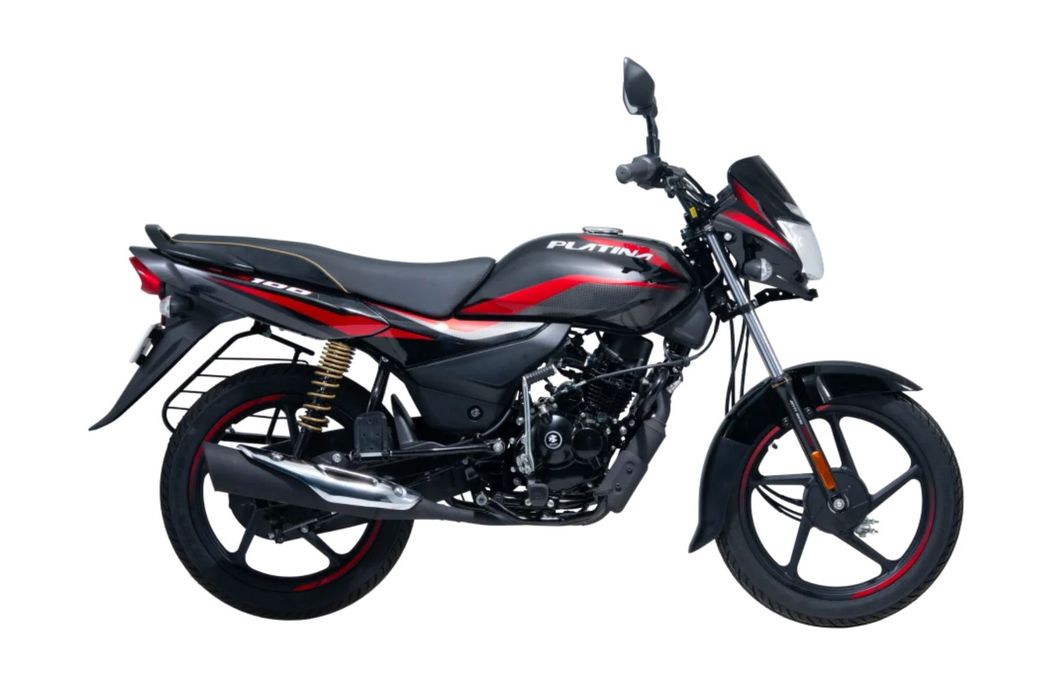 Bajaj Platina 100 in Black & Red