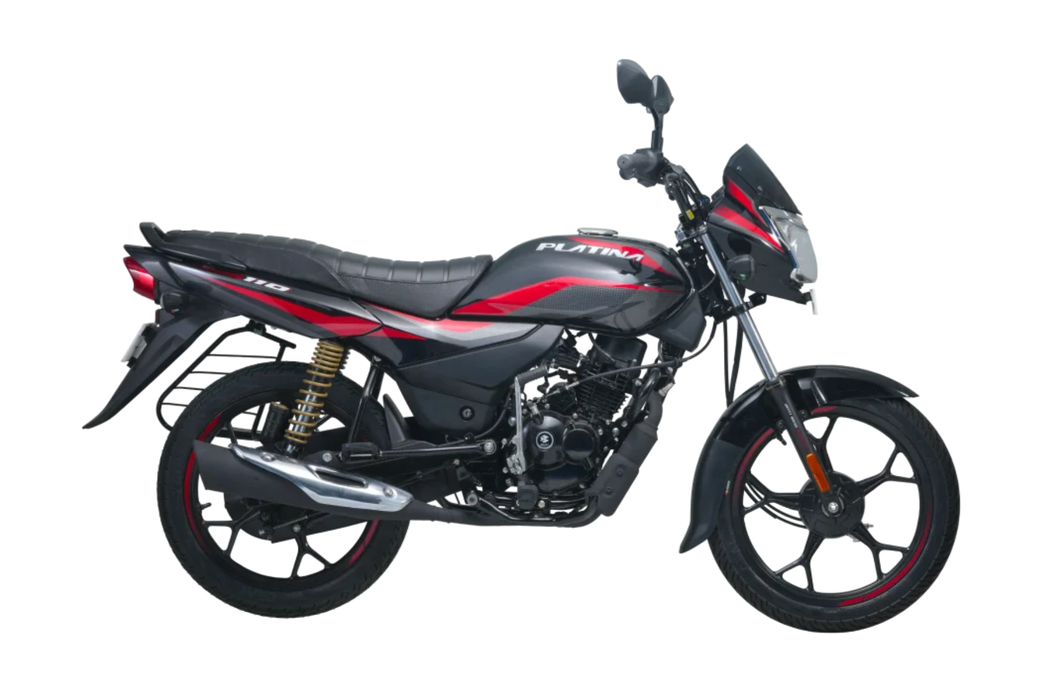Bajaj Platina 110 in Black & Red Bajaj Platina 110 in Black & Red