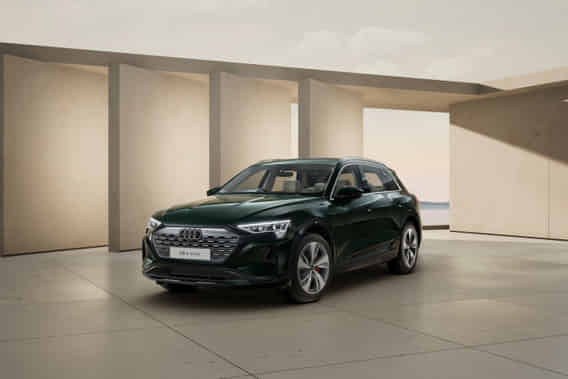 Q8 e-tron 2023-2025 in Goodwood Green Pearl 