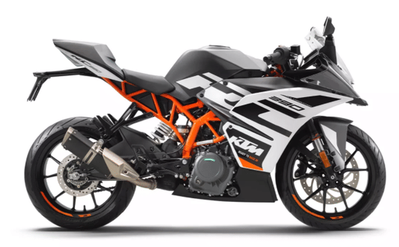 RC 390 2020-2022 in Black and White