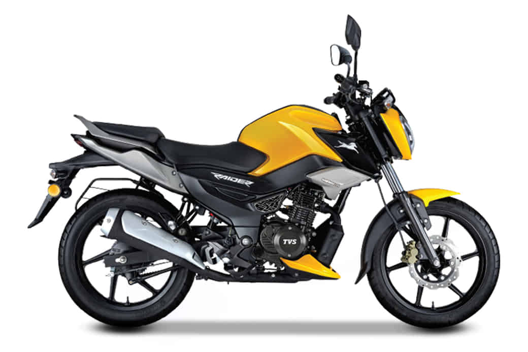 TVS Raider 125 in Fiery Yellow