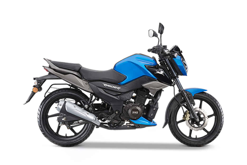 TVS Raider 125 in Forza Blue