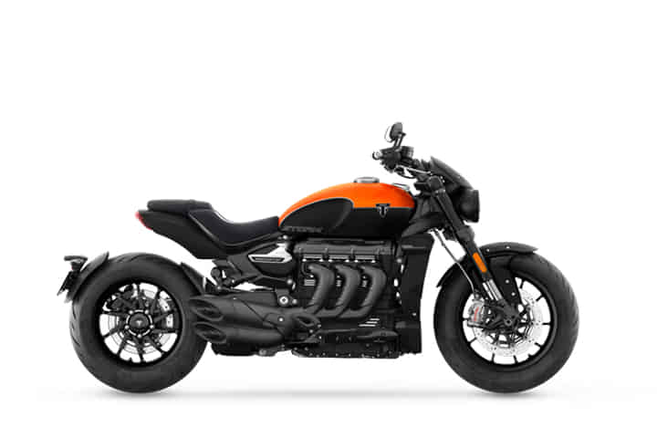 Triumph Rocket 3 in Satin Baja Orange / Matt Sapphire Black